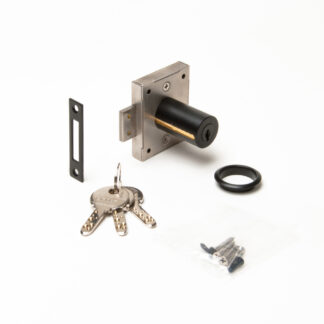 Serrure d’armoire, à clé équivalente, noire 7810-36BL-D, par Sugatsune / LAMP (Japon)