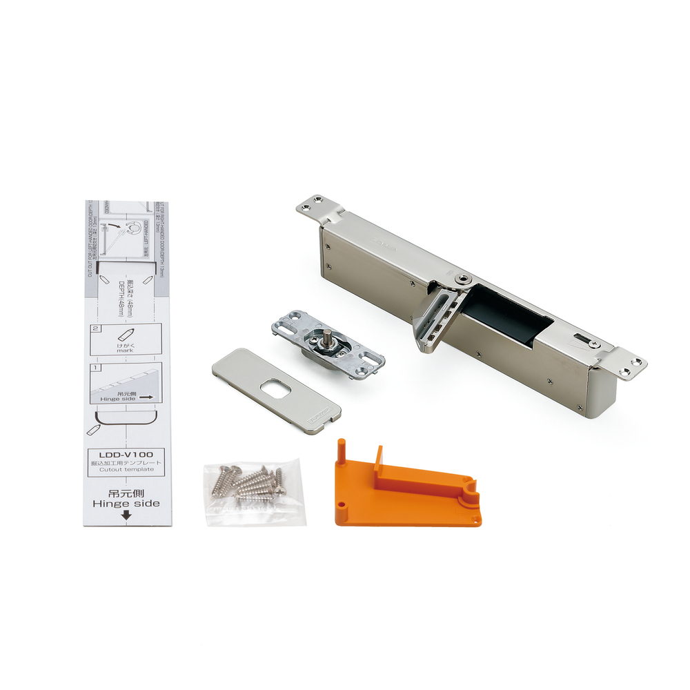 Amortisseur de porte pour portes lourdes LDD-V100-NI-R, par Sugatsune / LAMP (Japon)