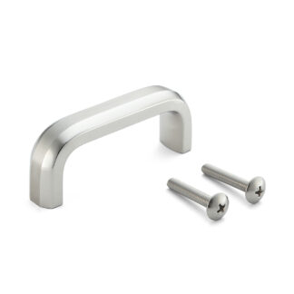 Poignée en acier inoxydable V2A (SUS304), 82 mm (3.3 ») XL-CU80TT. Poignée en acier inoxydable massif en SUS304 (V2A), mate et polie, pour meubles de salle de bain, environnement humide, navire, caravane, zone alimentaire, zone médicale, meubles de c
