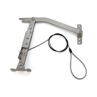 Butée de porte, avec treuil en câble métallique YA-2020WL, longueur : 395 mm, par Sugatsune / LAMP (Japon)