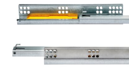 Glissières sous le plancher, capacité de charge : 25 kg (56 lbs), 250 mm (9-27/32"), version : extension partielle avec push-to-open, 3123005. Coulissants sous le plancher de haute qualité pour tiroirs en bois, tiroirs en bois, étagères en bois et bien plus encore, d’EMUCA – Image 4