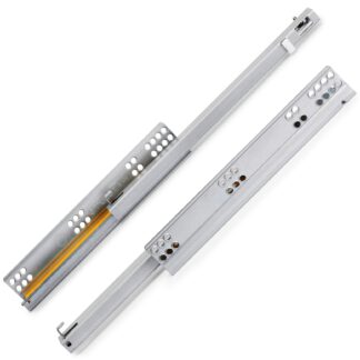 Glissières sous le plancher, capacité de charge : 25 kg (56 lbs), 350 mm (13-25/32"), version : coulissante partielle avec fermeture amortie, 3019205. Coulissants sous le sol de haute qualité pour tiroirs en bois, tiroirs en bois, étagères en bois et bien plus encore, d’EMUCA