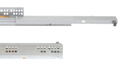 Glissières sous le plancher, capacité de charge : 30 kg (67 lb), 500 mm (19-11/16"), version : rallonge complète avec fermeture amortie, 3124505. Coulissants sous le plancher de haute qualité pour tiroirs en bois, tiroirs en bois, étagères en bois et bien plus encore, d’EMUCA – Image 4