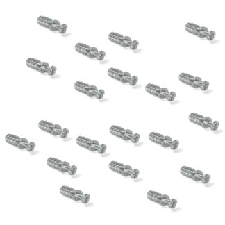 20 pièces de boulon de liaison robuste pour alésage ⌀3,5 mm, en acier, 10 mm (25/64"), 8057205. Goupille excentrique robuste pour l’assemblage de meubles et bien plus encore, par EMUCA