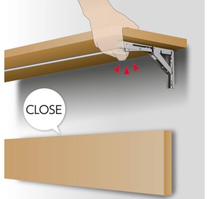 Bielle pratique, version : pour trois supports repliables, EB-907561 et EB-907572. Levier de connexion à une main pour Robust Soft de ROCA et console rabattable EB-DA, par Sugatsune / LAMP® (Japon) – Image 2