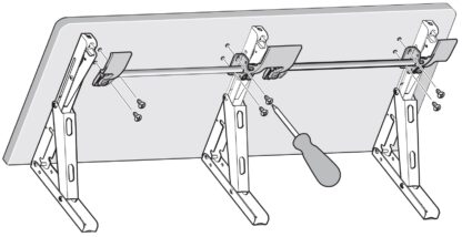 Bielle pratique, version : pour trois supports repliables, EB-907561 et EB-907572. Levier de connexion à une main pour Robust Soft de ROCA et console rabattable EB-DA, par Sugatsune / LAMP® (Japon) – Image 4