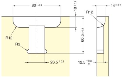 Poignée à mousqueton cachée, surface : marron, AK-60BR et AK-C60BR. Poignée de boulon de sécurité pratique pour l’intérieur des yachts, les conversions de camping-cars, les meubles de caravane, les camping-cars et bien plus encore, par Sugatsune / LAMP® (Japon) – Image 2
