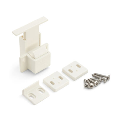 Poignée à mousqueton cachée, surface : blanche, AK-60WT et AK-C60WT. Poignée de boulon de sécurité pratique pour l’intérieur des yachts, les conversions de camping-cars, les meubles de caravane, les camping-cars et bien plus encore, par Sugatsune / LAMP® (Japon)