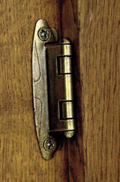 Set de 2 paumelles de meubles vintage SISO / UMAXO® pour armoires encadrées avec articulation de charnière visible. Charnières de meubles de style antique avec verrouillage (fermeture automatique), support variable – Image 2