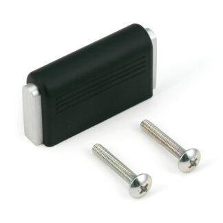 Poignée de meubles souple de haute qualité en alliage d’aluminium et en élastomère, surface: noir, 50 mm (2 »), FS-04-S. Poignée de porte élastique en aluminium et caoutchouc pour tiroir, porte de meuble, armoire de cuisine, armoire de bureau et bien