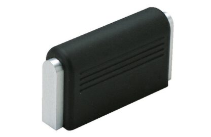 Poignée de meubles souple de haute qualité en alliage d’aluminium et en élastomère, surface: noir, 50 mm (2 »), FS-04-S. Poignée de porte élastique en aluminium et caoutchouc pour tiroir, porte de meuble, armoire de cuisine, armoire de bureau et bien – Image 3