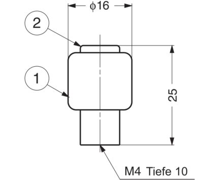 Poignée de bouton de meuble souple de haute qualité en alliage d’aluminium et en élastomère, finition: noir, 25 mm (1 »), FS-06-S. Poignée élastique en aluminium et caoutchouc pour tiroir, porte de meubles, armoire de cuisine et bien plus encore, par – Image 2