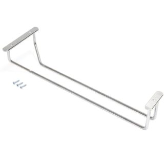 Porte-verre à vin de haute qualité, en acier, surface : chromé, 340 mm (13-25/64"), 8938011. Cintre en verre pratique pour verres à vin, verres à champagne, verres à cocktail, verres à cognac, gobelets et bien plus encore, par EMUCA