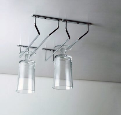 Porte-verre à vin de haute qualité, en acier, surface : chromé, 340 mm (13-25/64"), 8938011. Cintre en verre pratique pour verres à vin, verres à champagne, verres à cocktail, verres à cognac, gobelets et bien plus encore, par EMUCA – Image 2