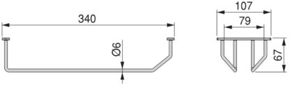 Porte-verre à vin de haute qualité, en acier, surface : chromé, 340 mm (13-25/64"), 8938011. Cintre en verre pratique pour verres à vin, verres à champagne, verres à cocktail, verres à cognac, gobelets et bien plus encore, par EMUCA – Image 3
