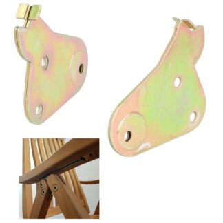 2 pièces de cliquet résistant aux intempéries, en acier robuste, surface : galvanisé, jaune, 04.05.015-2 (04.05.015). Levier de poignée pour chaise longue de jardin, chaise longue, chaise longue, mobilier d’extérieur, meubles de jardin, meubles de ja