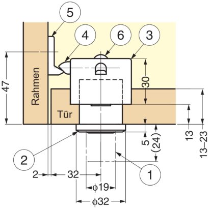 Fermeture à pression à deux L® avec fonction poignée, en acier inoxydable SUS316, ZL-2901. Bouton-poussoir solide et élégant de haute qualité en acier inoxydable V4A (SUS316) pour un design d’intérieur exclusif, par ZweiL® / Sugatsune (Japon) – Image 2