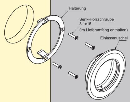 Poignée en acier inoxydable ZweiL®, 56 mm (2,3″) ZL-2501-56. Poignée coquille de haute qualité, solide et élégante en acier inoxydable V4A (SUS316) le plus fin pour un design intérieur exclusif et des installations de haute qualité de Sugatsune / LAMP® (Japon) – Image 2