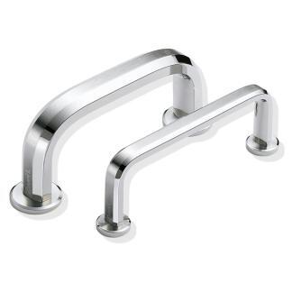 Support ZweiL® pour poignée de meuble en acier inoxydable à fixer sur porte en verre, 25 mm, ZL-2301-2025. Support en acier inoxydable V4A (SUS316) de la plus haute qualité pour la fixation de poignées de meubles en acier inoxydable sur des portes en verr
