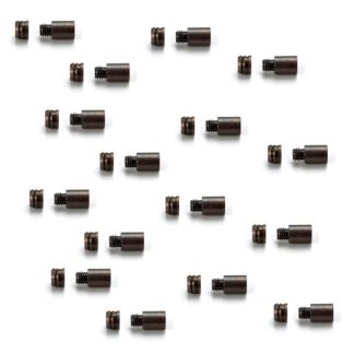 16 pièces de support d’étagère en deux pièces de haute qualité, en laiton, capacité de charge : 20 kg (45 lb), surface : bronze, SS-108M et SS-108W. Supports d’étagère pour étagères, étagères d’armoires, étagères et bien plus encore, par Sugatsune / LAMP®