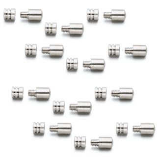 12 pièces de support d’étagère en deux parties de haute qualité, en laiton, capacité de charge : 30 kg (67 lb), surface : nickelée, SS-318M et SS-318W. Supports d’étagère pour étagères, étagères d’armoires, étagères et bien plus encore, par Sugatsune / LA