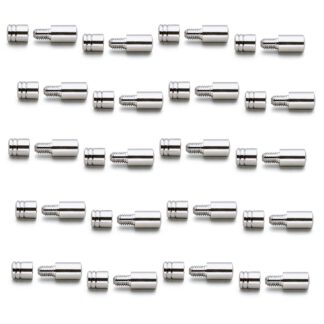20 pièces de support d’étagère en deux pièces de haute qualité, en laiton, capacité de charge : 45 kg (100 lb), surface : nickelée, SS-322W et SS-322M. Supports d’étagère pour étagères, étagères d’armoires, étagères et bien plus encore, par Sugatsune / LA
